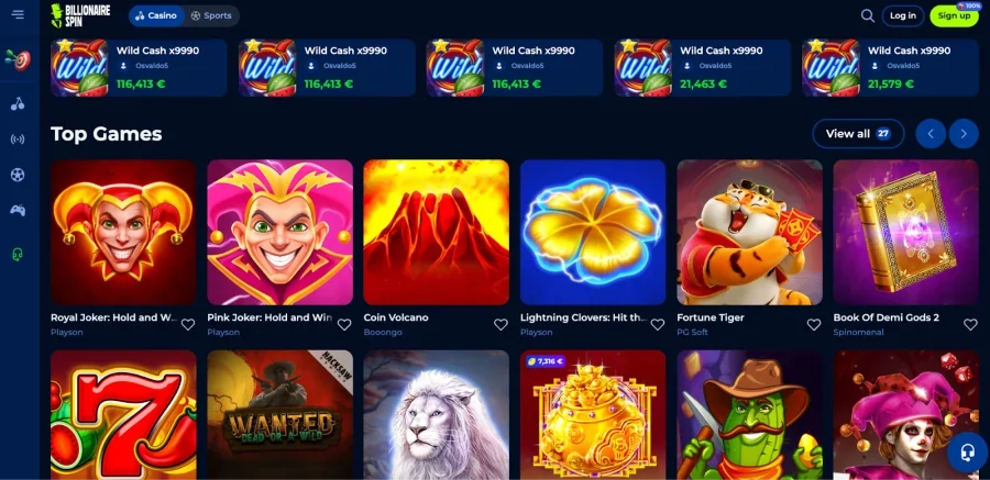 Billionairespin apuestas